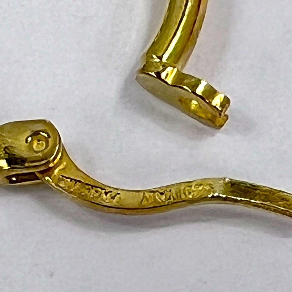 MÍA FIORE, 2 HOOP EARRINGS, STERLING SILVER, 18KT GOLD PLATED, 2 DIFFERENT SIZES - Picture 11 of 16